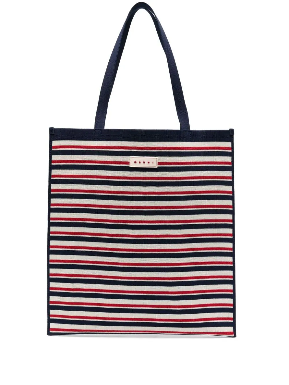 striped tote bag