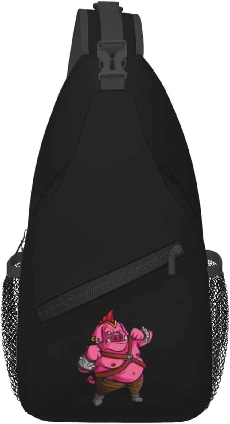 Strong Pigs Crossbody Bags For Women Men Chest Backpack Gym Shoulder Bag Travel Outdoor Sports Casual Crossbody Bags
