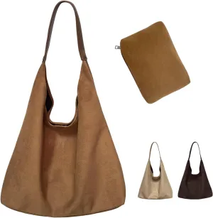 Suede Bags for Women New Suede Tote Bag for Women Fashionable Suede Bag Retro Suede Slouchy Bag Suede Shoulder Bag