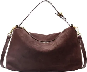 Suede Bags for Women Retro Slouchy Shoulder Bag Satchel Purses Crossbody Hobo Handbags