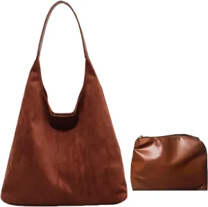 Suede Bags for Women, Suede Handbag, Suede Hobo Bag 2 Pack