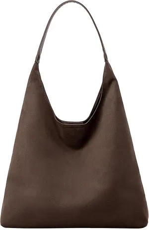 Suede Hobo Bags for Women Large Tote Bags Work Casual Shoulder Handbags Purses