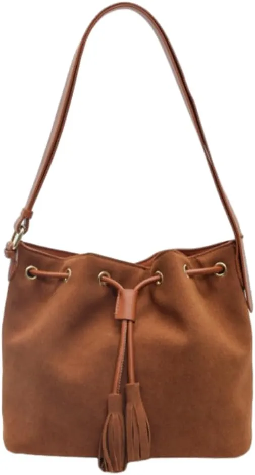Suede Hobo Bags for Women Slouchy Bucket Bags for Women Retro Crossbody Purse Suede Office Tote Handbag for Daily Use 2024