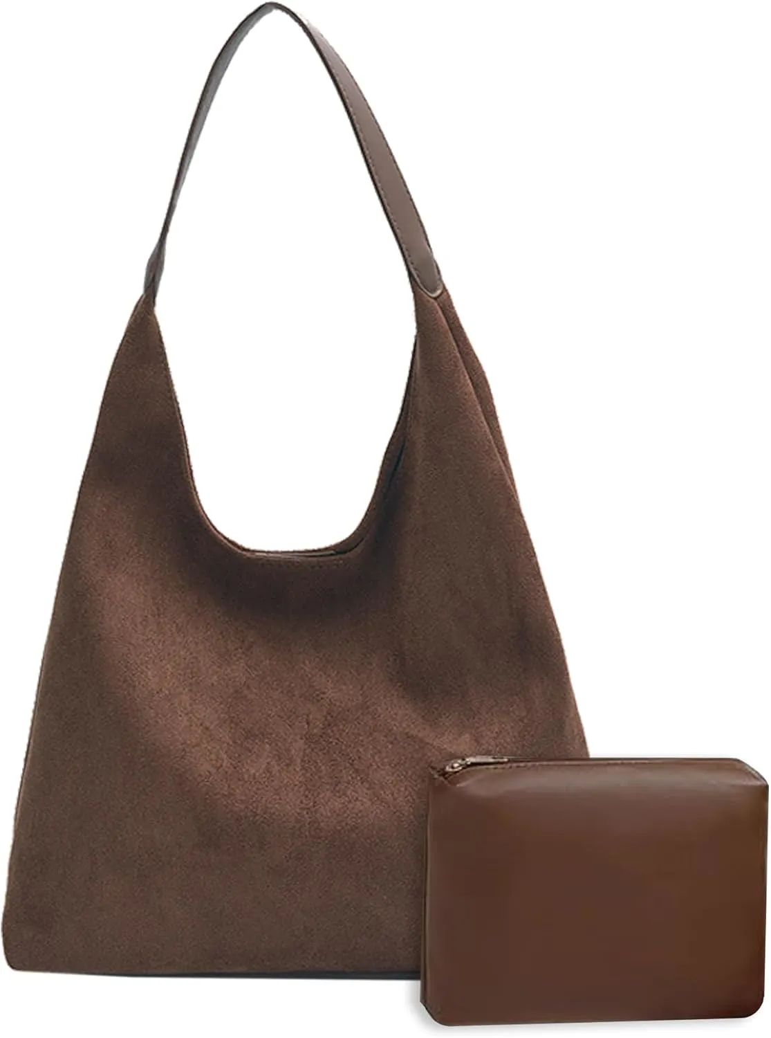 Suede Hobo Bags for Women Slouchy Shoulder Bags Trendy Tote Handbags Everyday Purses