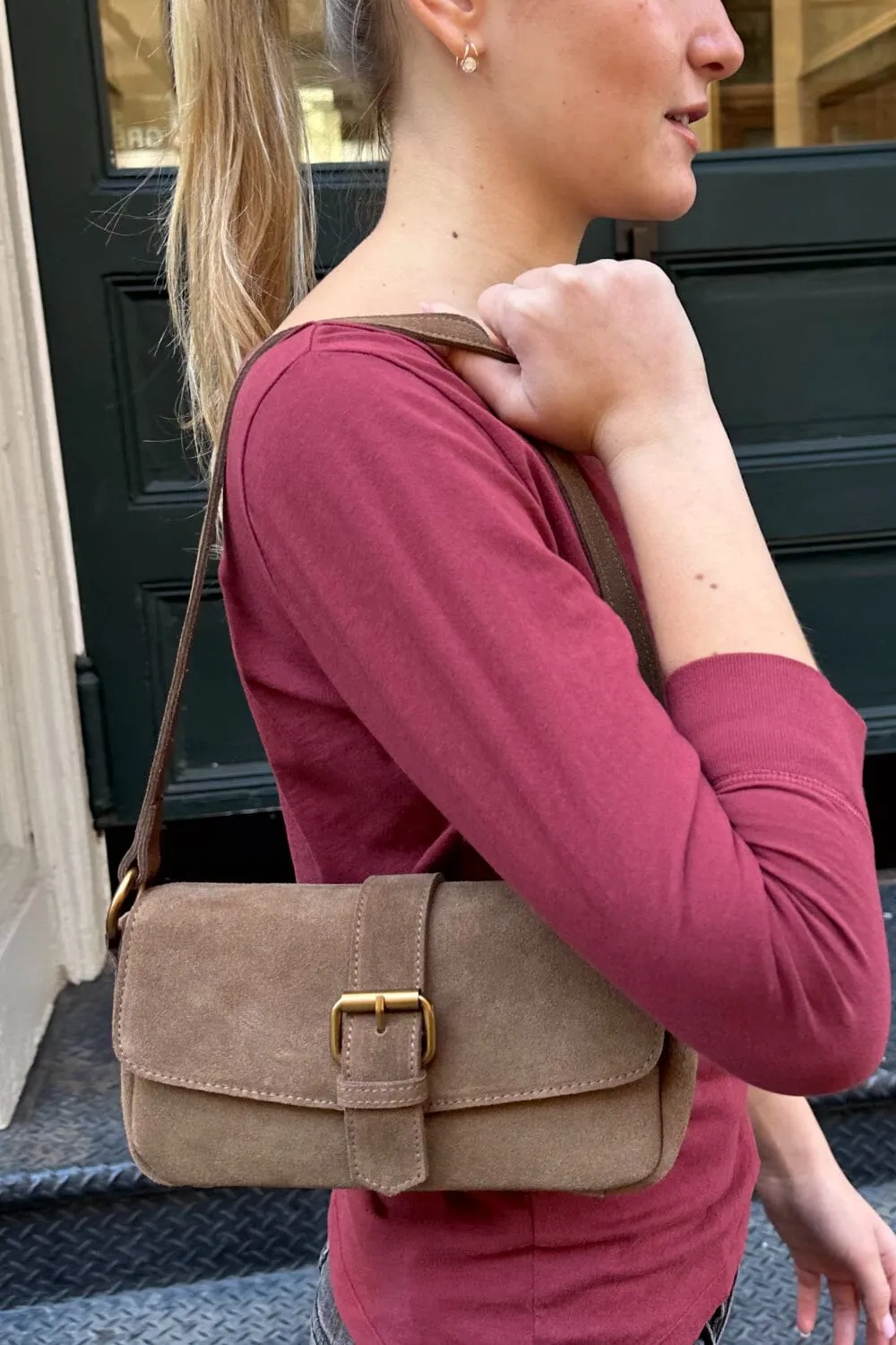 Suede Shoulder Bag