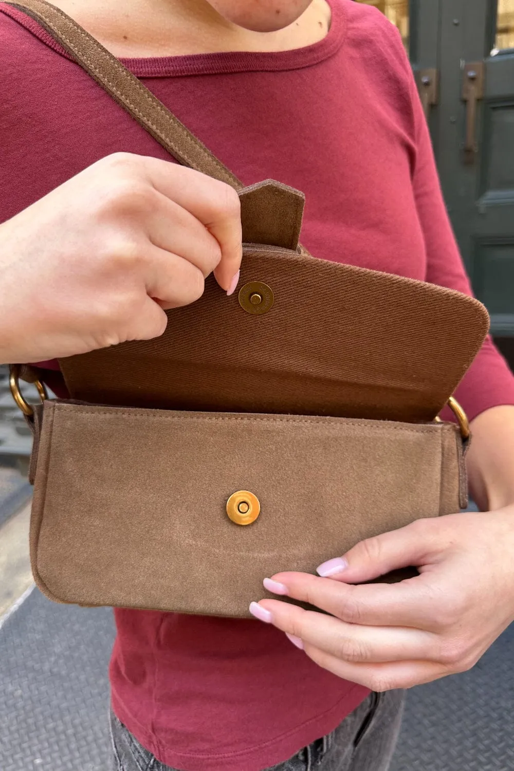 Suede Shoulder Bag