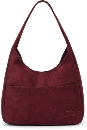 Suede Tote Bag for Women Brown Suede Bag 2024 Fall Suede Purse Slouchy Hobo Bag Work Tote Bag