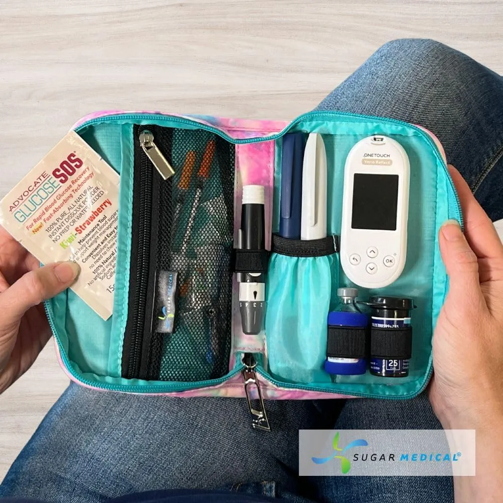 Sugar Medical Diabetes Supply Case | Medical Supplies Travel Bag | Glucose Meter Organizer | Diabetic Care Products | Glucometer Kit (Dream)