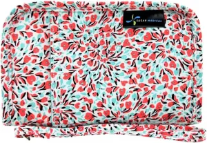 Sugar Medical Diabetes Supply Case | Medical Supplies Travel Bag | Glucose Meter Organizer | Diabetic Care Products | Glucometer Kit (Lily)