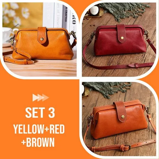(Summer Hot Sale - 60% OFF) Leather Retro Handmade Bag