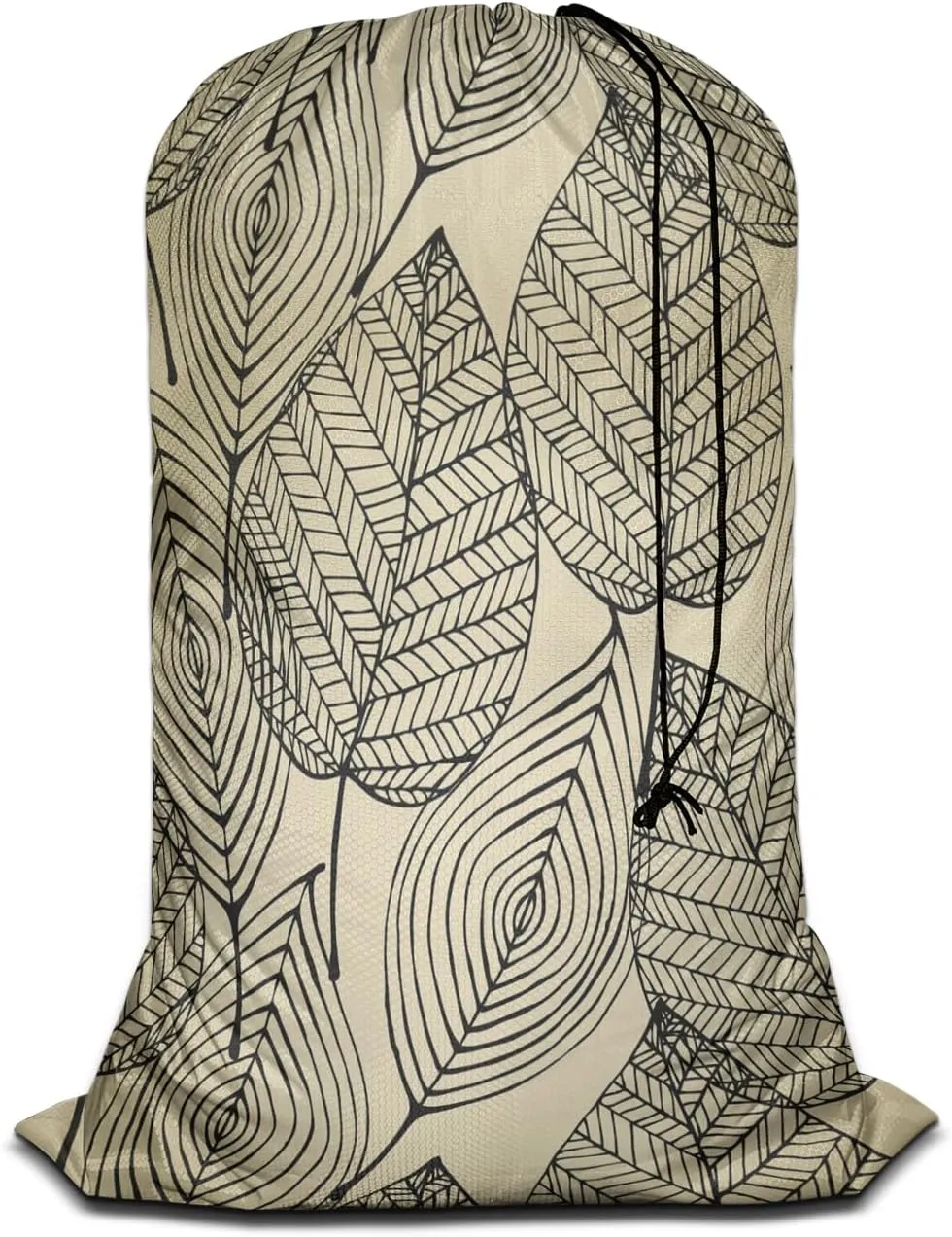 Swono Autumn Leaf Pattern Laundry Bags 28" x 40", Fall Leaves Repeat Graphic Plants Versatile - Multi Use