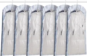 TAILI Hanging Vacuum Sealer Storage Space Saver Bags for Clothing, Suits and Jackets, Closet Organizers and Storage, 6 Pack Jumbo Multicolor