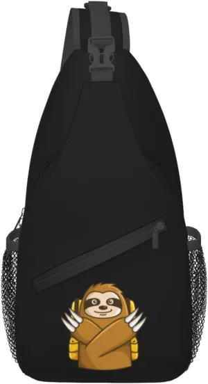 The Brave Sloth Crossbody Bags For Women Men Chest Backpack Gym Shoulder Bag Travel Outdoor Sports Casual Crossbody Bags