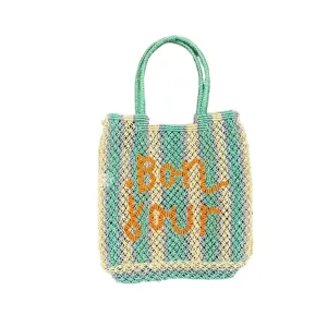 The Jacksons - Lottie Bag - BON JOUR  - Aqua / Pebble / Natural  - Orange