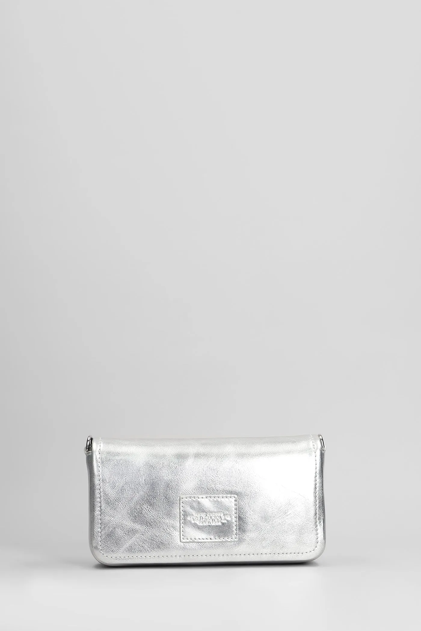 The mini bag Shoulder bag in silver leather