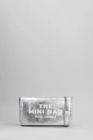 The mini bag Shoulder bag in silver leather
