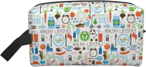 The Nature Wildlands Activities Pattern Print Storage Bags Travel Cosmetic Organizer Bag Large Capacity Zippered Storage Pouch