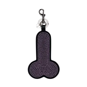 The Pleasing x JW Anderson Sparkly Leather Keyring in Purple