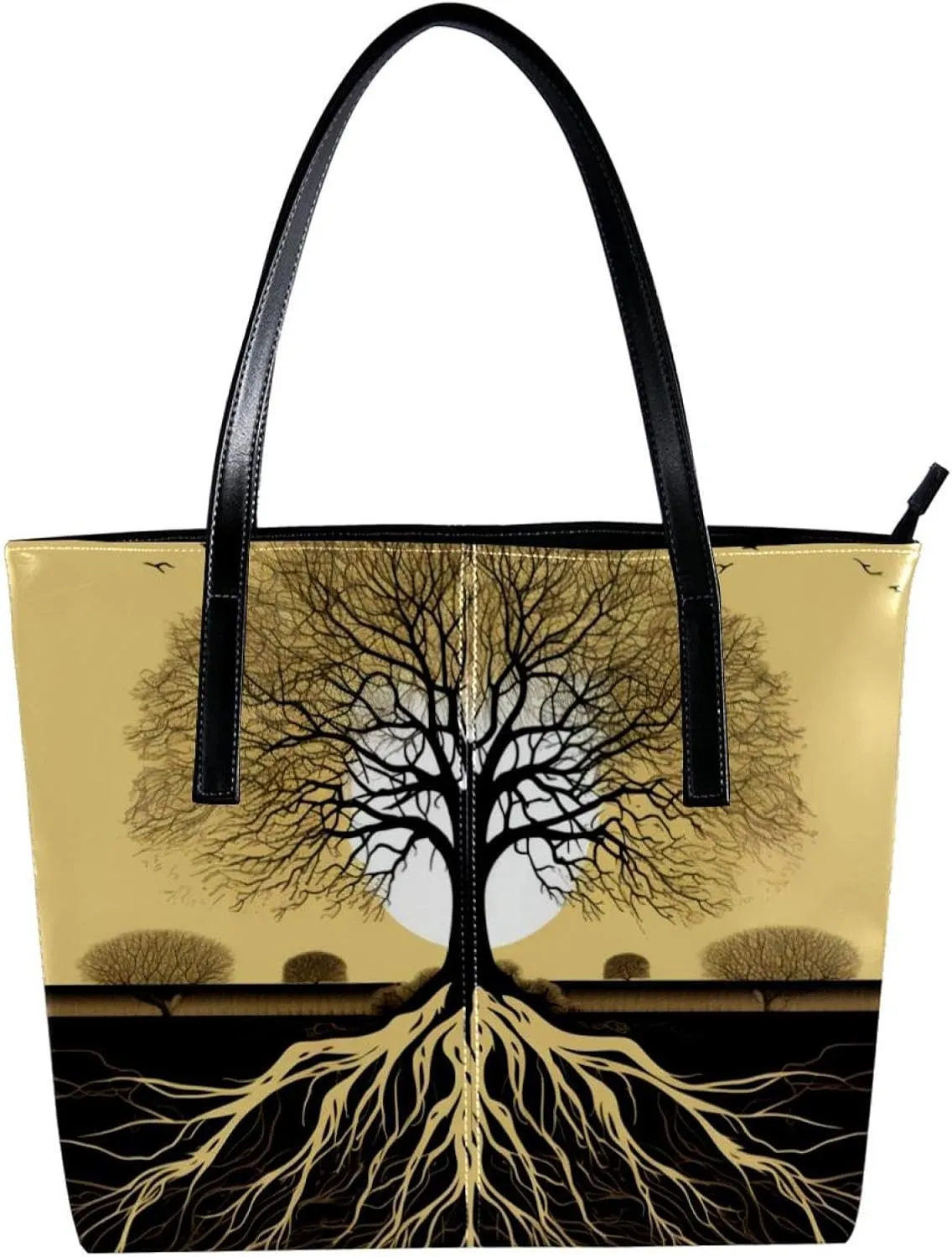 The Tote Bag For Women,Bags For Women,Reusable Shopping Bags,African Grassland Tree Root Handbags