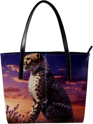 The Tote Bag For Women,Bags For Women,Reusable Shopping Bags,African Savannah Animal Leopard Handbags