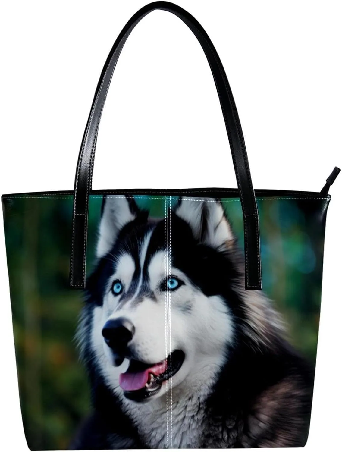 The Tote Bag For Women,Bags For Women,Reusable Shopping Bags,Alaskan Dog Funny Tongue Handbags