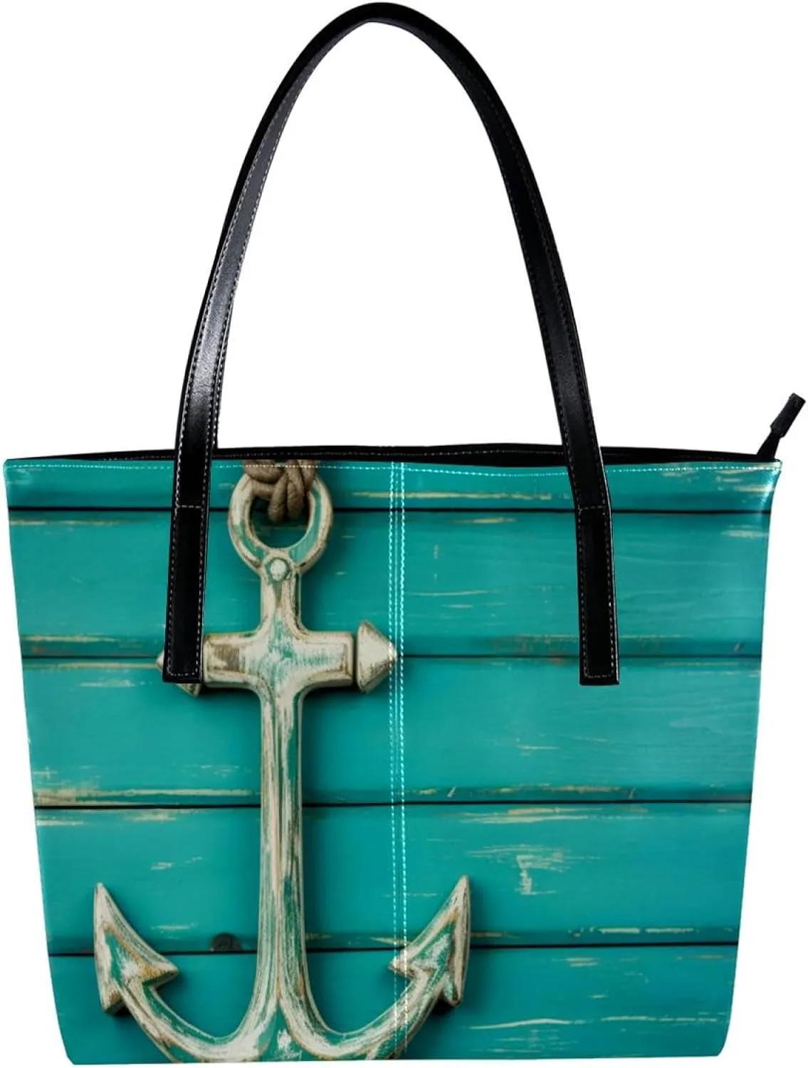 The Tote Bag For Women,Bags For Women,Reusable Shopping Bags,Anchor Deck Blue Summer Ocean Handbags