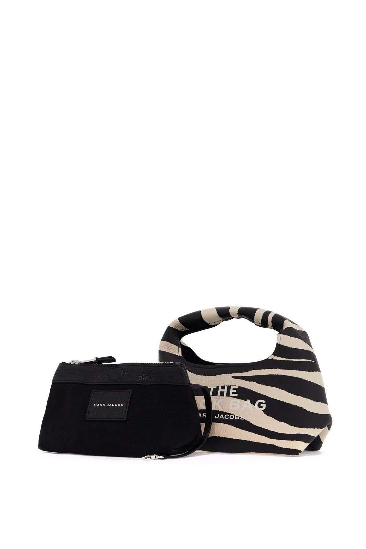 the zebra leather mini sack bag