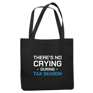 Theres no Crying during Tax Season funny for accountant accounting accounting CPA Navy Black Multicolor Canvas Tote Bag