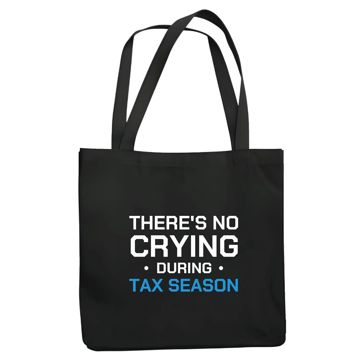 Theres no Crying during Tax Season funny for accountant accounting accounting CPA Navy Black Multicolor Canvas Tote Bag