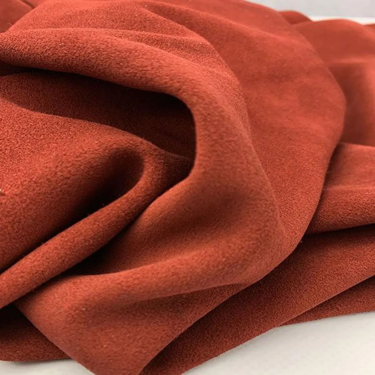 Tile Red Split Suede Leather