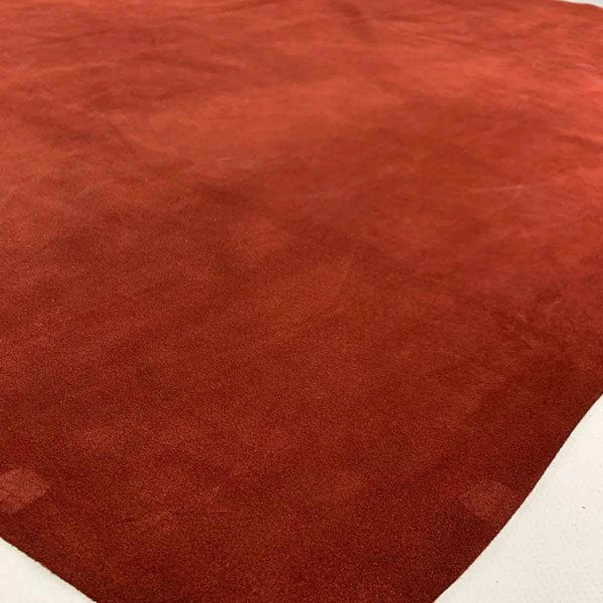 Tile Red Split Suede Leather