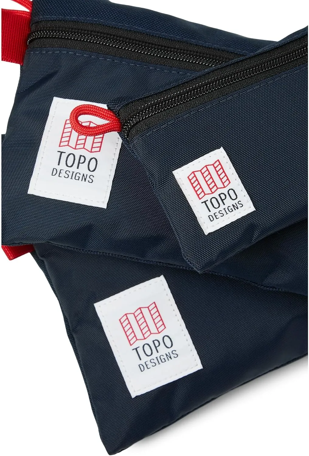 Topo Designs Accessory Bag Bundle, Navy/Navy, 10.2 x 12.1 x 0.8 9 x 5 x 0.6 5 x 3.5 x 0.4
