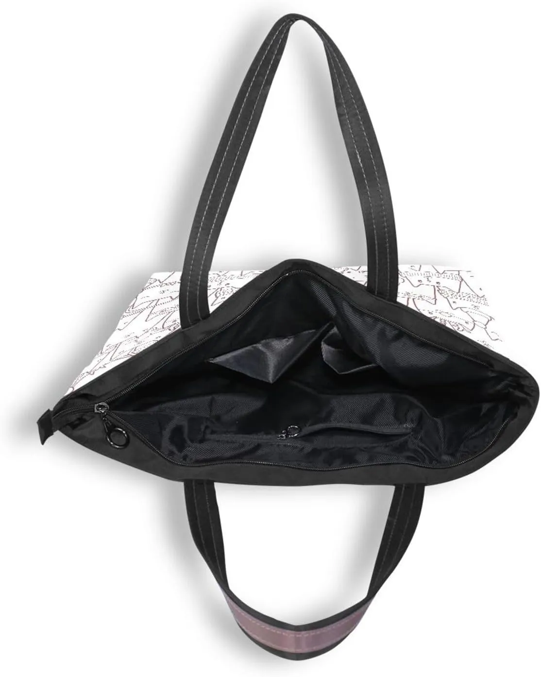 Tote Bag for Women Top Handle Satchel Purse Large Tote Bags with Zipper Pockets Pattern 1