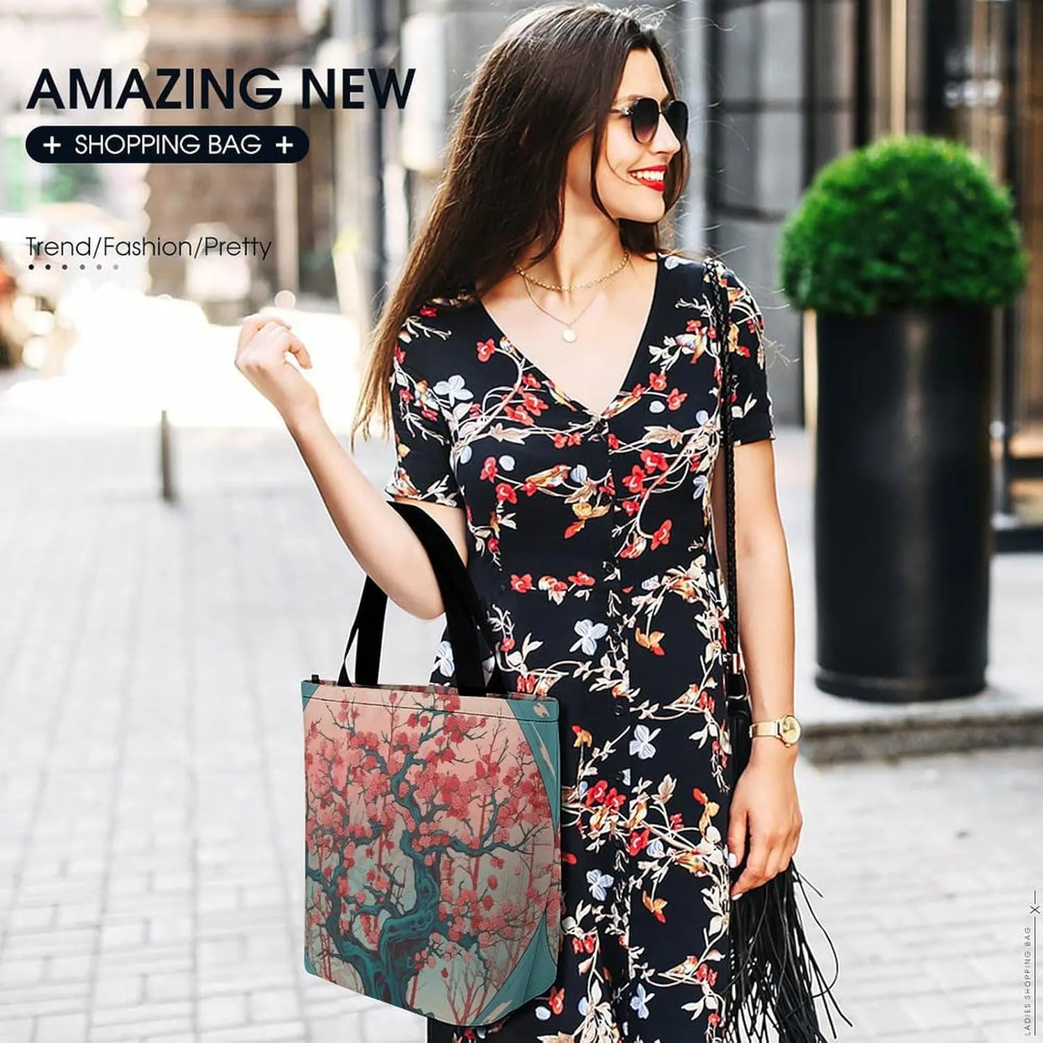 Tote Bag Reusable Grocery Bag Foldable Shopping Bag Extra Large Shoulder Bag Hand Drawn Vegetables Tote Bag for Work