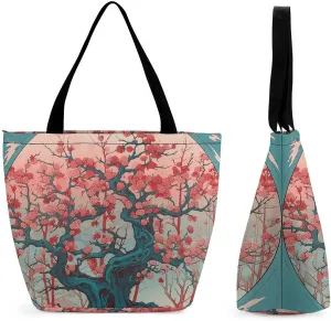 Tote Bag Reusable Grocery Bag Foldable Shopping Bag Extra Large Shoulder Bag Hand Drawn Vegetables Tote Bag for Work