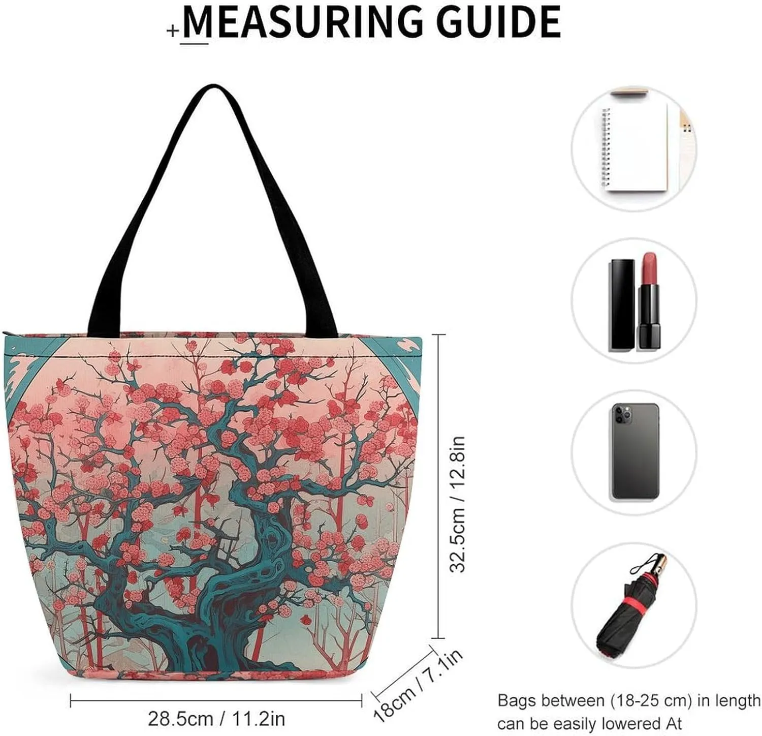 Tote Bag Reusable Grocery Bag Foldable Shopping Bag Extra Large Shoulder Bag Hand Drawn Vegetables Tote Bag for Work