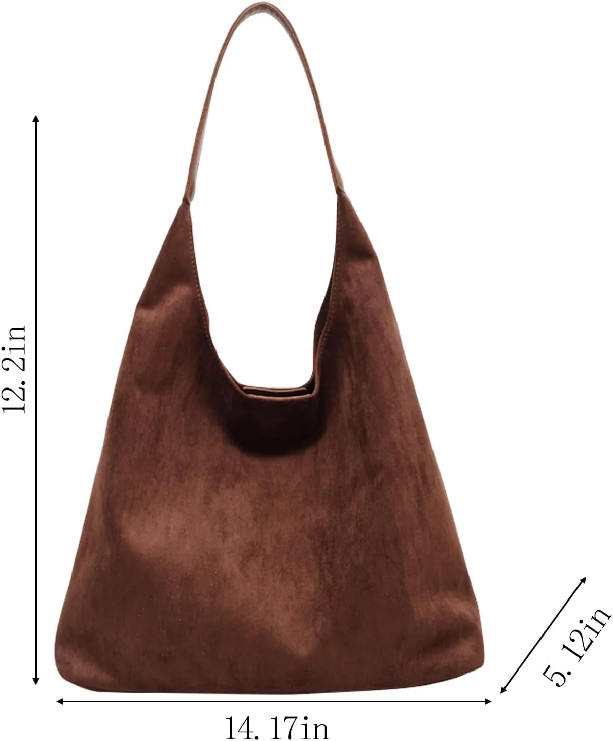 Tote Bags for Women Suede Handbag Work Slouchy Bag Shoulder Hobo Bag Office Tote Handbag