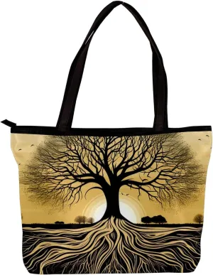 Tote Bags for Women,Womens Handbags,Small Tote Bag,African Grassland Tree Root