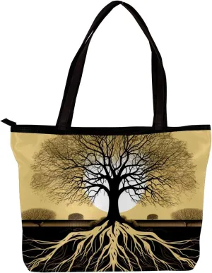 Tote Bags for Women,Womens Handbags,Small Tote Bag,African Grassland Tree Root