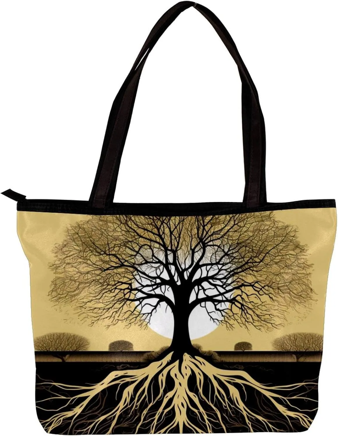 Tote Bags for Women,Womens Handbags,Small Tote Bag,African Grassland Tree Root