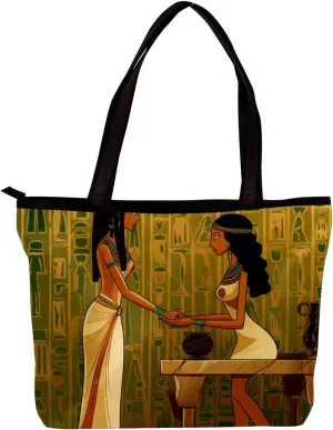 Tote Bags for Women,Womens Handbags,Small Tote Bag,Ancient Egypt Indian Woman