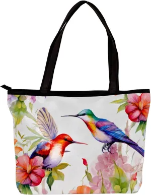 Tote Bags for Women,Womens Handbags,Small Tote Bag,Flowers and Birds Flower Bush