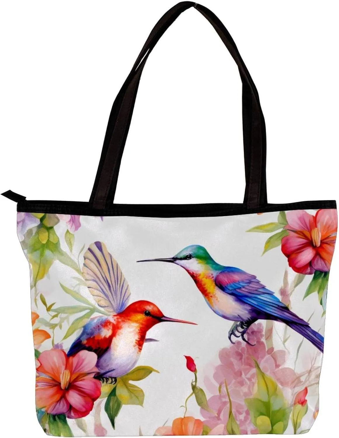 Tote Bags for Women,Womens Handbags,Small Tote Bag,Flowers and Birds Flower Bush