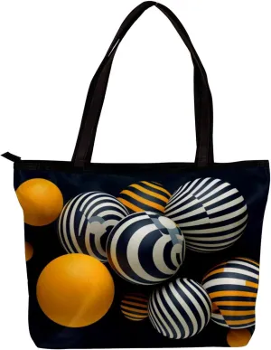 Tote Bags for Women,Womens Handbags,Small Tote Bag,Spheres Stripe Vector Art Pattern