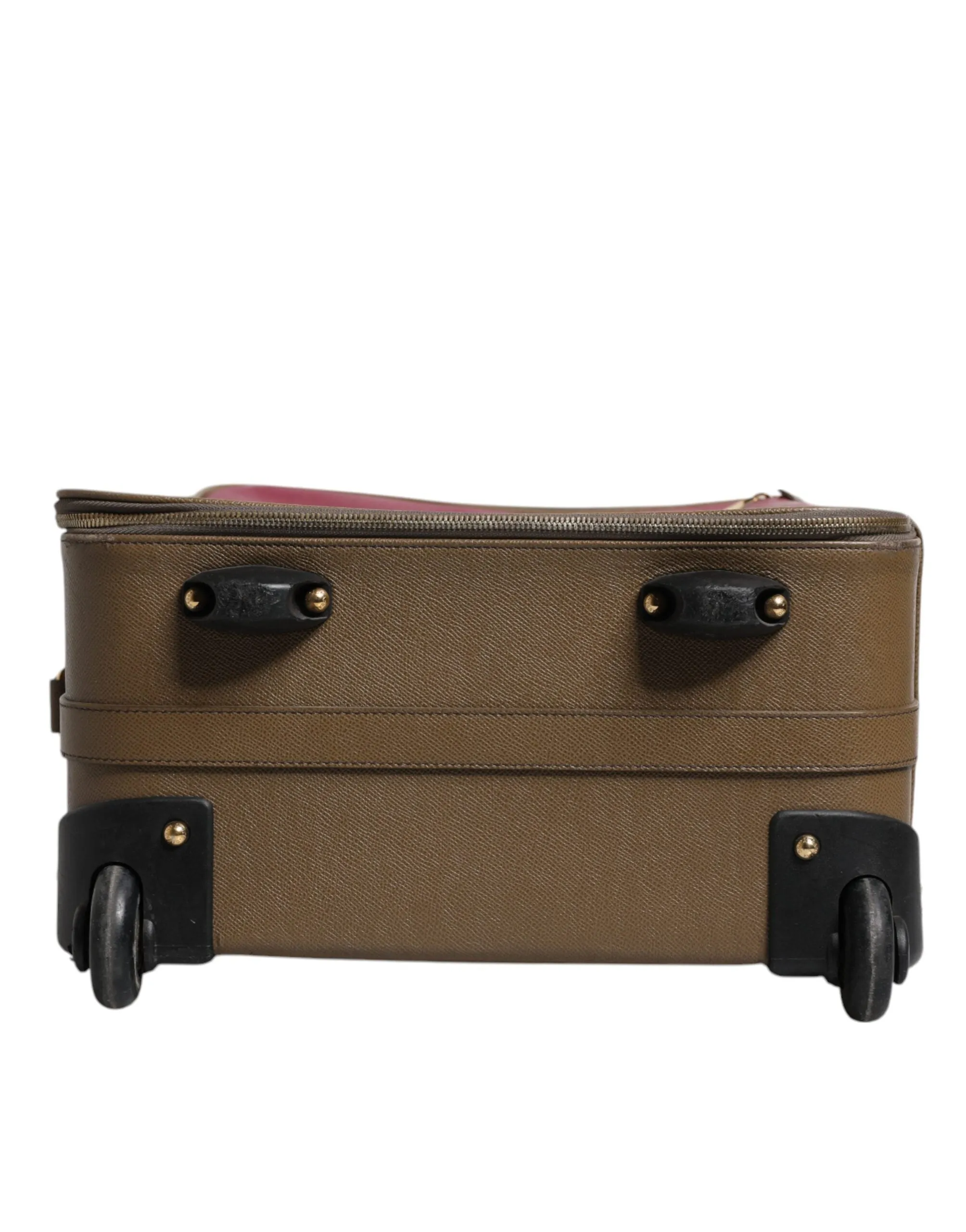 Travel Dolce No-hassle exchange Fuchsia & Trolley Bag Wheel Khaki Suitcase Leather Exclusive choices Gabbana