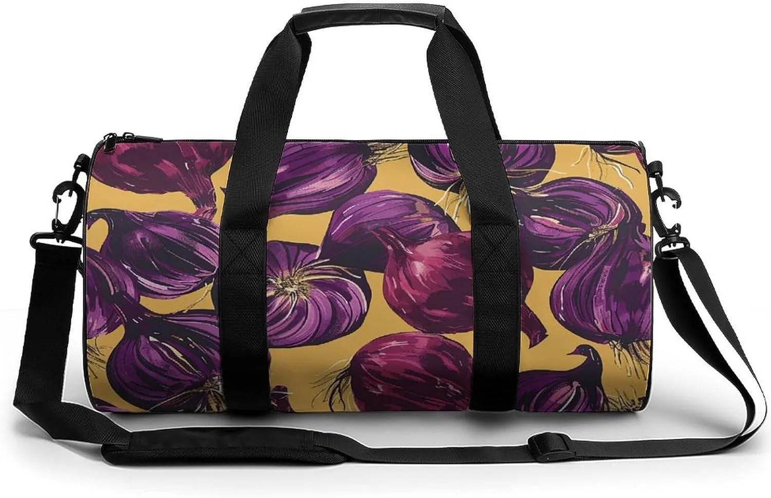 Travel Duffle Bag Purple Onion Pattern Weekender Bags for Women Large Capacity Travel Overnight Bags Foldable Carry On Tote Bags Lightweight Sport Gym Bag For Travel/Gift
