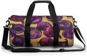Travel Duffle Bag Purple Onion Pattern Weekender Bags for Women Large Capacity Travel Overnight Bags Foldable Carry On Tote Bags Lightweight Sport Gym Bag For Travel/Gift