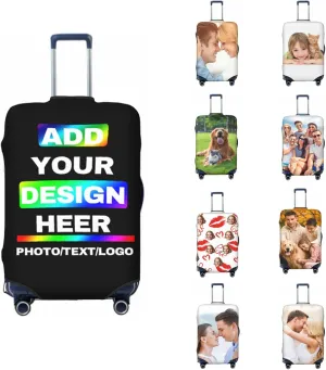 Travel Suitcase Cover Design Your Name Photo Text LOGO Different Design Travel Suitcase Case Protector for 18-32 Inch Suitcase