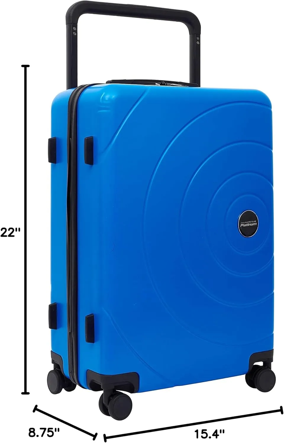 Travelers Club 2PC Odyssey Luggage Set, Blue, 20" Carry-On
