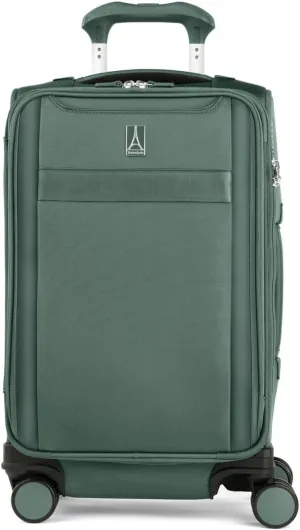 Travelpro VersaPack  Lightweight Softside Expandable Carry on Luggage, 8 Spinner Suitcase, TSA Lock, Men and Women, Carry On 21-Inch, Desert Sage Green